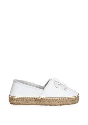 Love Moschino embellished heart espadrilles - White