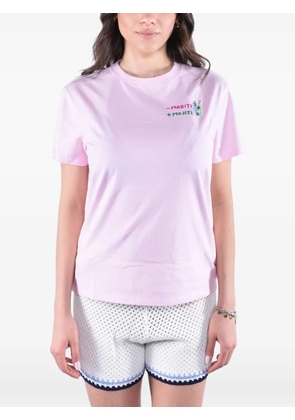 MC2 Saint Barth Emilie slogan-embroidered T-shirt - Pink