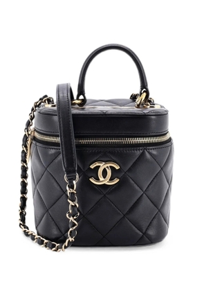 CHANEL Pre-Owned Trendy CC Top Handle Vanity Case Quilted Lambskin Small shoulder bag - Black