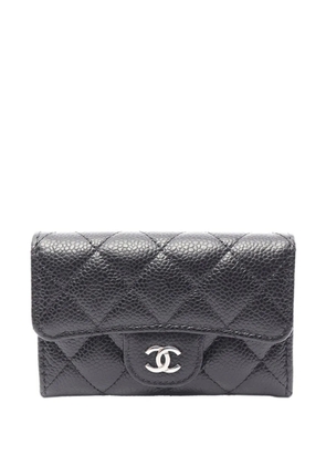 CHANEL Pre-Owned 2019 CC Quilted Caviar Case card holder - Black