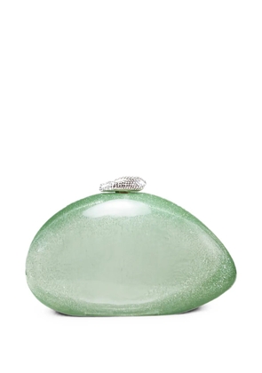 Benedetta Bruzziches Ariel crystal-embellished clutch bag - Green