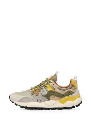 FLOWER MOUNTAIN Yamano 3 suede-panelled sneakers - Green