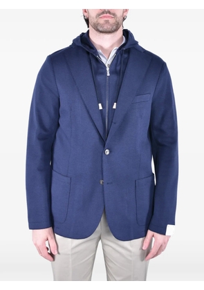 Eleventy hooded jersey jacket - Blue