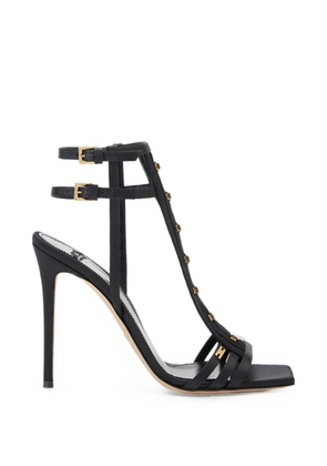 Elisabetta Franchi tulle-insert buckled sandals - Black
