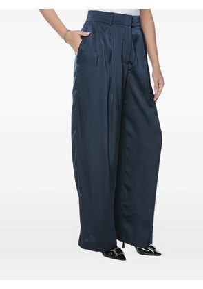 Michael Kors satin wide-leg trousers - Blue
