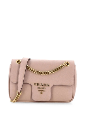 Prada Pre-Owned Pattina Flap Shoulder Bag Saffiano Leather Small crossbody bag - Neutrals