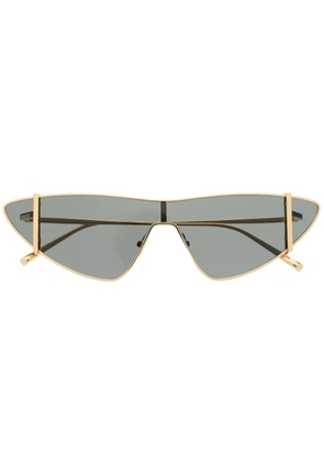 Saint Laurent Eyewear metallic cat-eye frame sunglasses - Gold