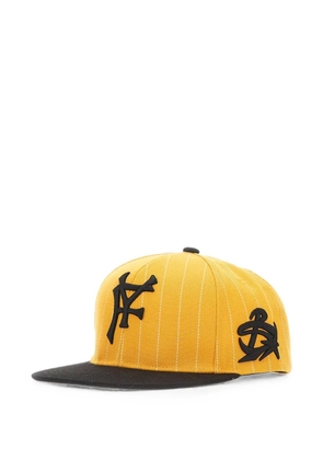 PDF pinstripe logo-embroidered baseball cap - Yellow