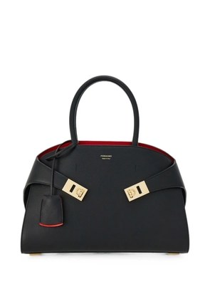 Ferragamo Hug buckle-fastening tote bag - Black