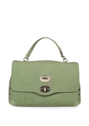 Zanellato small Postina studded leather tote bag - Green