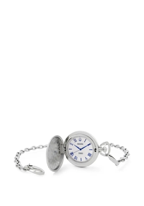 Bulova logo-detail 48mm pocket watch - White