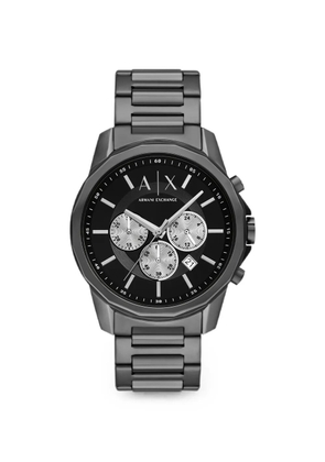 Armani Exchange round-case 44mm watch - Black