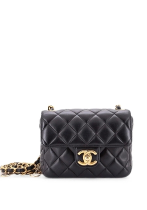 CHANEL Pre-Owned Casino Royale Charms Square Flap Bag Quilted Lambskin with Enamel Mini shoulder bag - Black