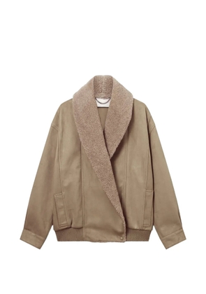 Stella McCartney faux-shearling-trim bomber jacket - Neutrals