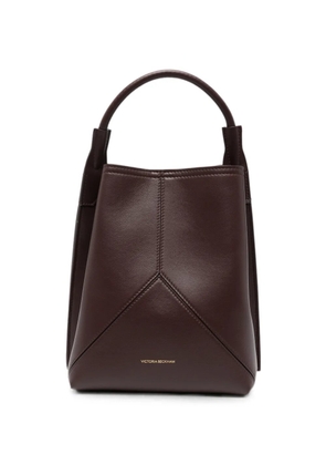 Victoria Beckham geometric-paneled leather tote bag - Red