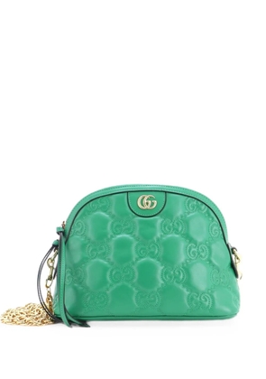 Gucci Pre-Owned Dome Chain Zip GG Matelasse Leather Small shoulder bag - Green