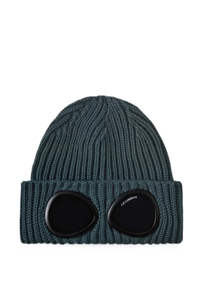 C.P. Company Goggle ribbed knit beanie hat - Blue
