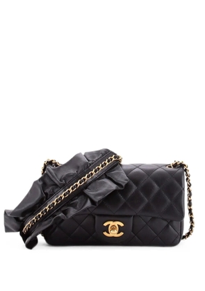CHANEL Pre-Owned Romance Flap Bag Quilted Lambskin Mini crossbody bag - Black