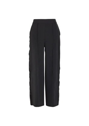 Nike side-stripe pleated trousers - Black