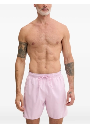 Lacoste logo-patch swim shorts - Pink