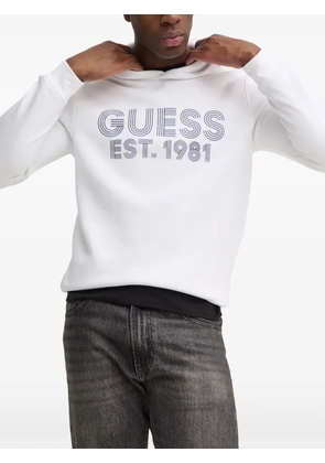 GUESS USA logo-print hoodie - White