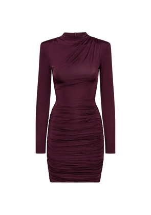 ROTATE BIRGER CHRISTENSEN ruched long-sleeve mini dress - Purple