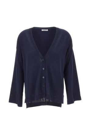 Kangra asymmetrical V-neck cardigan - Blue
