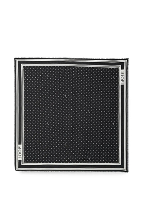 Joop! Adaliz polka-dot fringed-trim scarf - Black