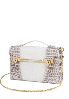 KWANPEN Raffles 1819 crocodile-effect top-handle tote bag - Grey