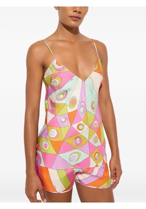 PUCCI Occhi-print silk top - Pink