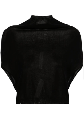 Rick Owens Crater draped crop top - Black