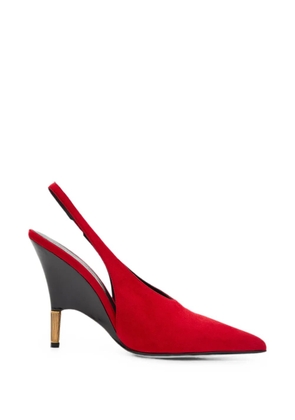 KHAITE Bella slingback wedge pumps - Red