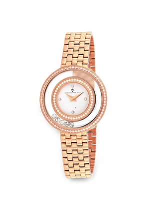CHRISTIAN VAN SANT Gracieuse crystal-embellished 34mm watch - White