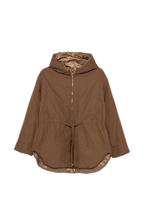 Max Mara hooded drawstring coat - Brown