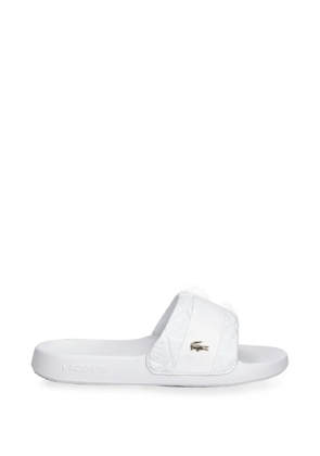 Lacoste logo-plaque slides - White