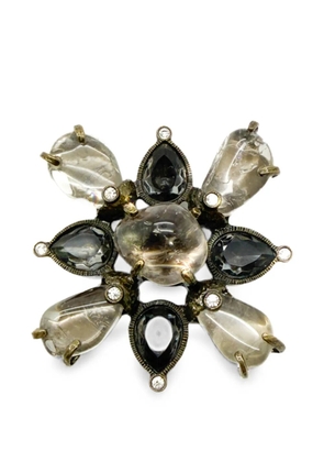 CHANEL Pre-Owned 1997 Byzantine rock crystal brooch - Grey