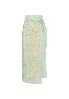 Agua By Agua Bendita Lavanda floral-print sarong - Green
