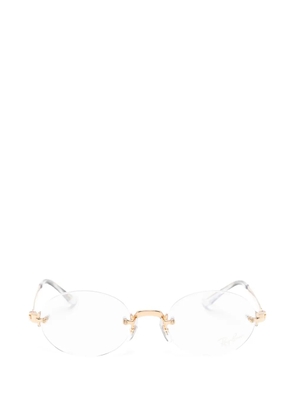 Ray-Ban x A$AP Rocky rimless oval-frame glasses - Gold