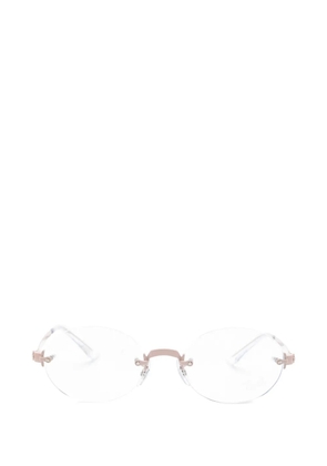 Ray-Ban x A$AP Rocky rimless round-frame glasses - Neutrals