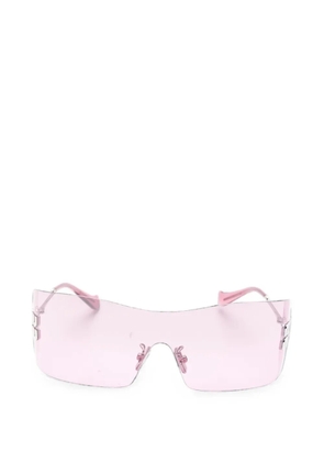 Miu Miu Eyewear logo-plaque rimless sunglasses - Pink