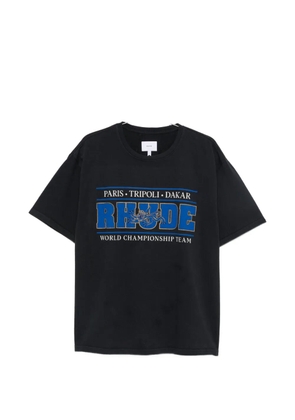 RHUDE logo-print short-sleeve T-shirt - Black