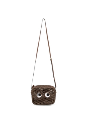 Anya Hindmarch eyes-motif mini bag - Brown