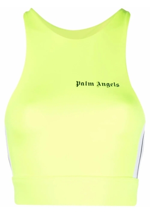 Palm Angels side-stripe logo tank top - Yellow