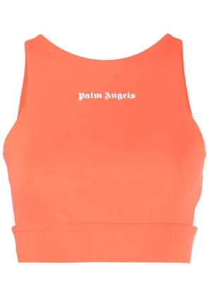 Palm Angels logo-print training top - Orange