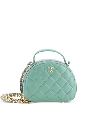 CHANEL Pre-Owned Chic Riviera Vanity Case with Chain Quilted Lambskin crossbody bag - Green