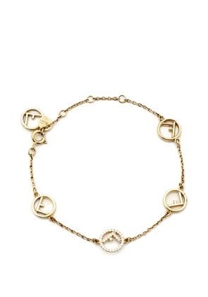 Fendi Pre-Owned F Is Fendi crystal-embellished bracelet - Gold