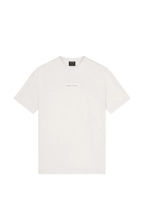 Armani Exchange logo-patch crew-neck cotton T-shirt - Neutrals