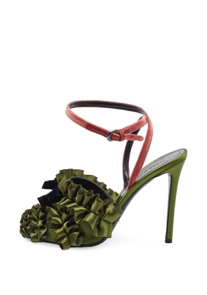 Marco De Vincenzo ruffled heeled sandals - Green
