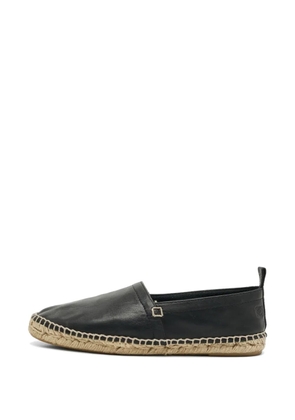 Loewe Pre-Owned leather espadrille flats - Black