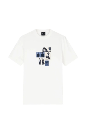 Armani Exchange graphic-print logo T-shirt - White